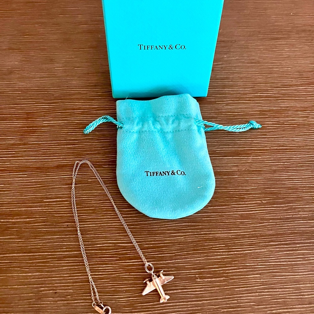 Tiffany & Co airplane pendant with Tiffany & Co chain - 925 Silver